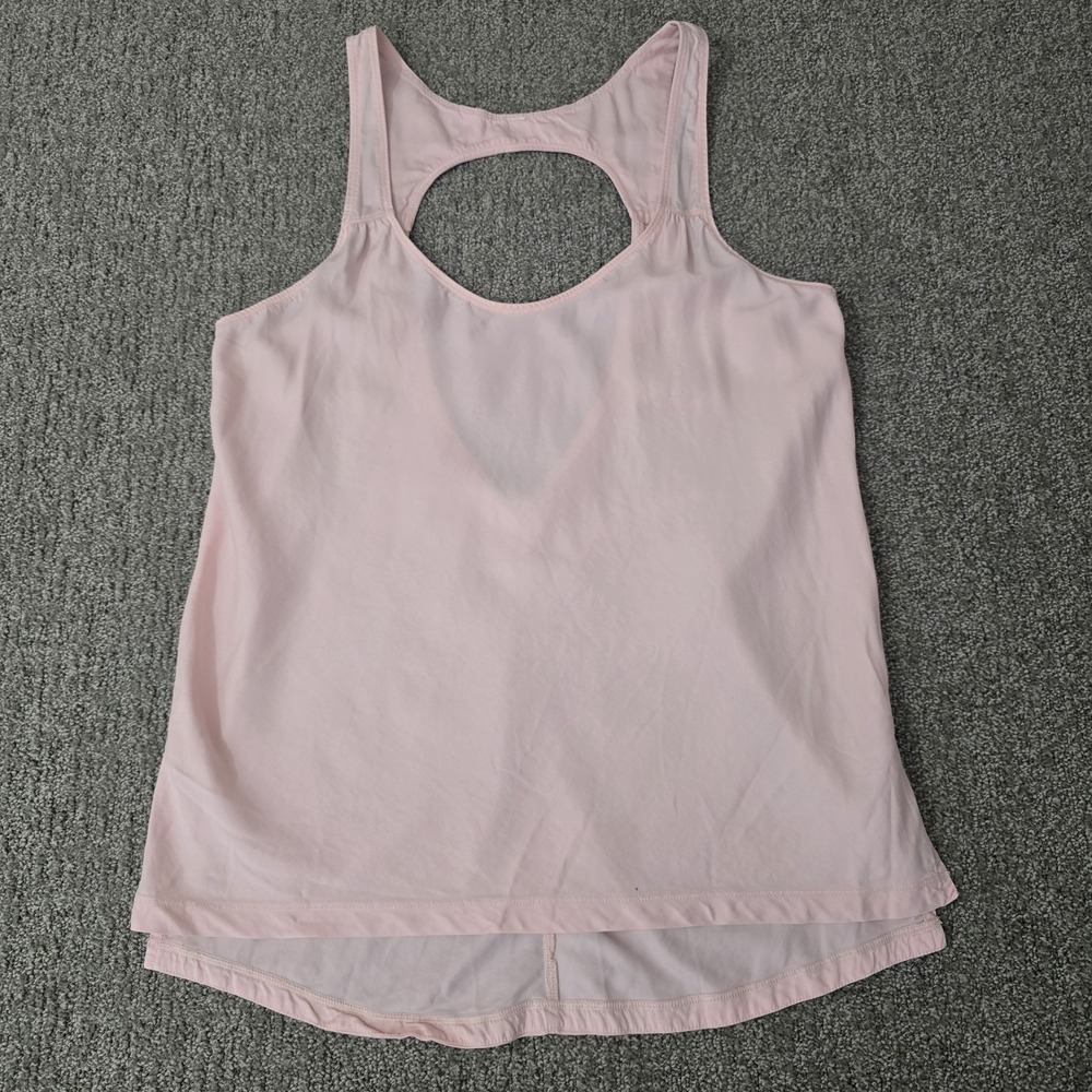 Lululemon Tank Top 2 Pink Piece Of Mind Open Back Side Slits